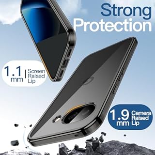 JETech Cover per Google Pixel 10a, Custodia Protettiva Antiurto Paraurti Anti-Ingiallimento per Telefono, Retro in PC Rigido Anti-Graffio (Nero)