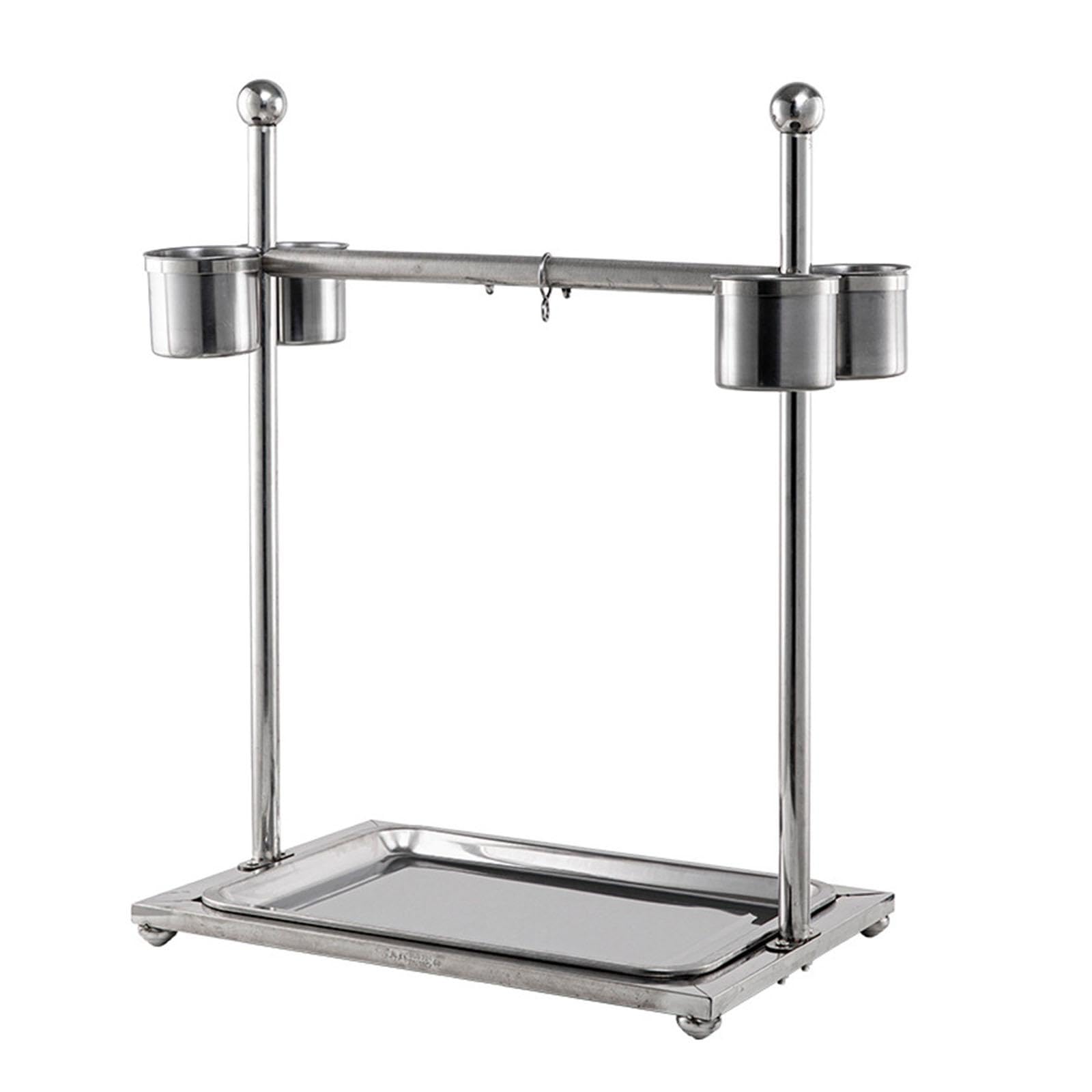 Fenteer Supporto Da Tavolo per Uccelli Trespolo Gioco Piattaforme 36x25x40 cm