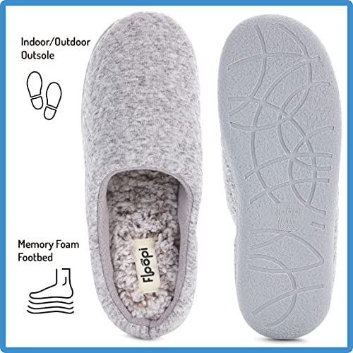 Floopi Slippers for Women Indoor Outdoor Faux Sherpa Fur W/Warm Fleece Lined Clog Slipper W/Memory Foam3