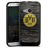 DeinDesign Coque en Silicone Compatible avec HTC One Mini 2 Étui Silicone Coque Souple Borussia Dortmund BVB Aspect Bois