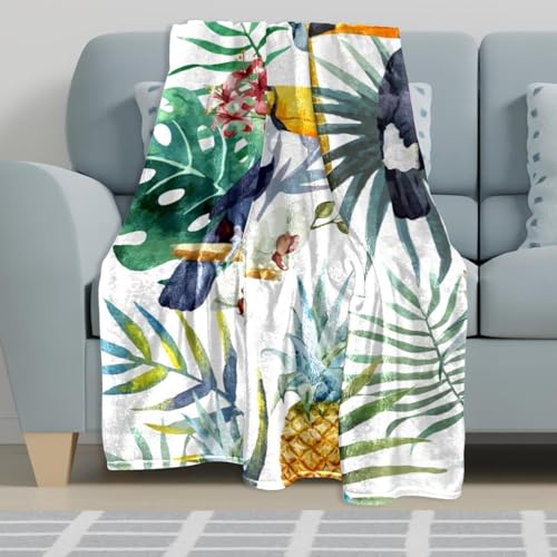 Couverture polaire tropicale douce et chaude microfibre pour canapé - 6