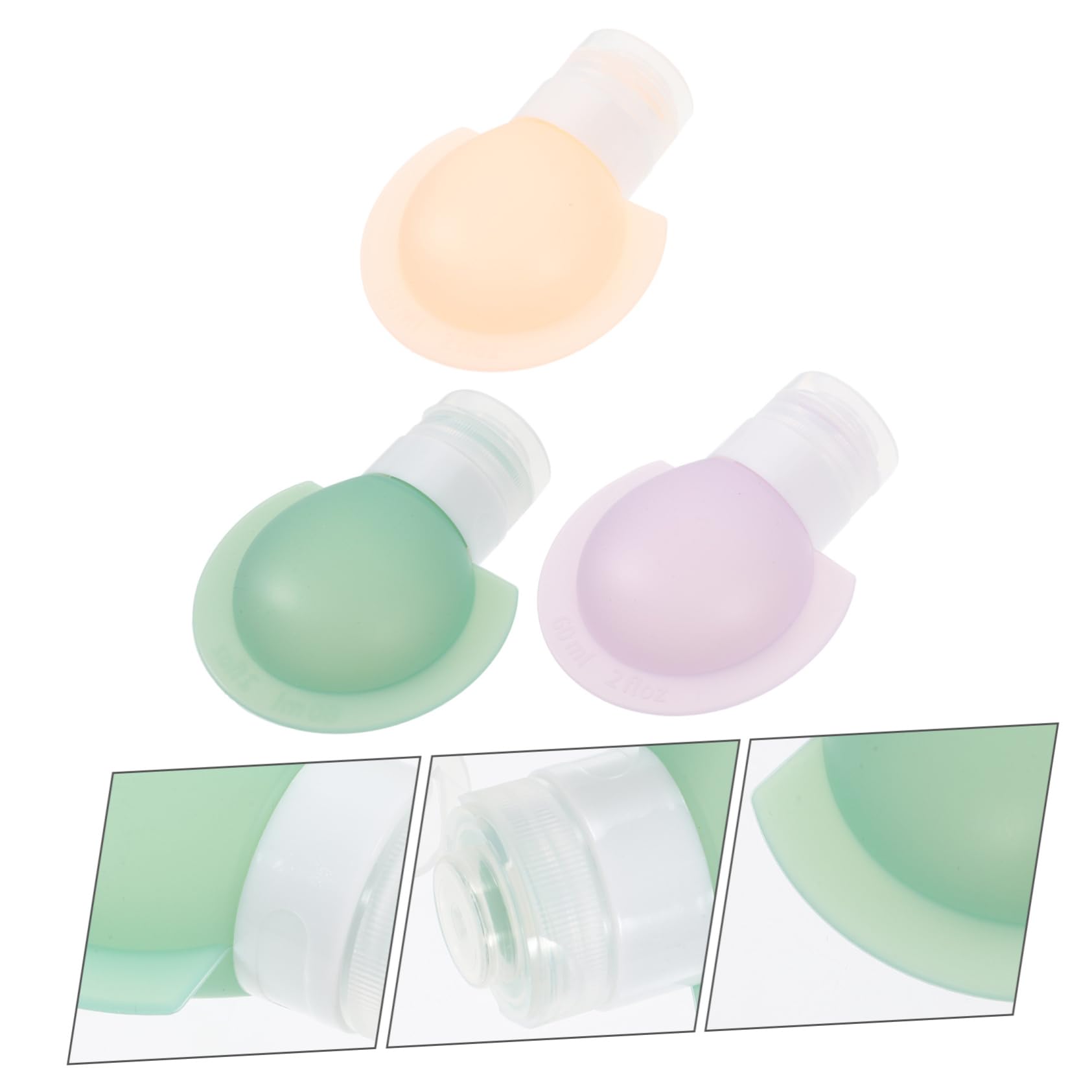BESTYASH 5 Set Bottiglie Viaggio Silicone Ricaricabili Contenitori Per Shampoo E Lozioni Impermeabili E Compatti Per Cosmetici E Toiletries Viaggio 3 Pezzi*5
