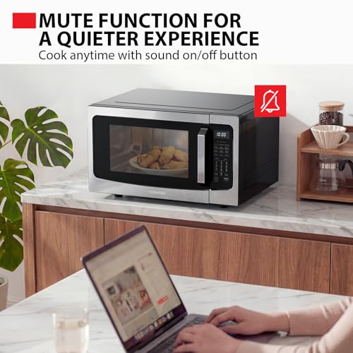 Image of TOSHIBA 4-in-1 Microwave Oven with Air Fryer Combo, 1.5 Cu.Ft, 1000W | Smart Sensor, Convection, Mute Function, Position Memory Turntable, Countertop Use, Silver