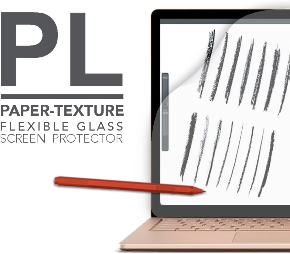 Armor Flexible Glass Paper Texture Feel Screen ProtectorScreen Protector for Surface Laptop 3/4/5 - (13.5"), Anti-Glare with Blue Light Filter