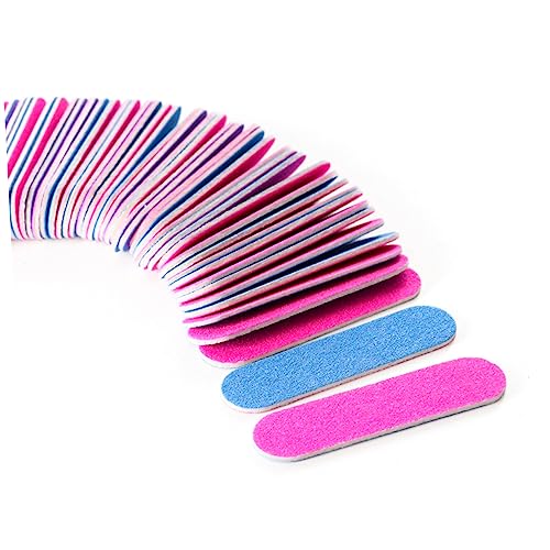 NULYLU 300個 両面ネイルファイル 爪やすり ネイルバッファーファイル ミニ 持ち運び便利 プロ仕様 マニ ケア 自爪 付け爪 対応