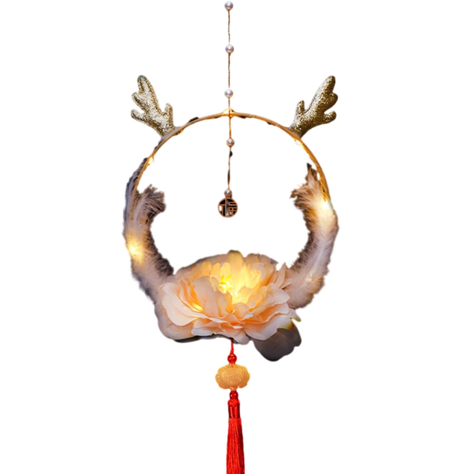 Elnwnnkc Festival Lamp Lamp Children Dragon Horn Flower Rings Portable Decor Dragon Horn