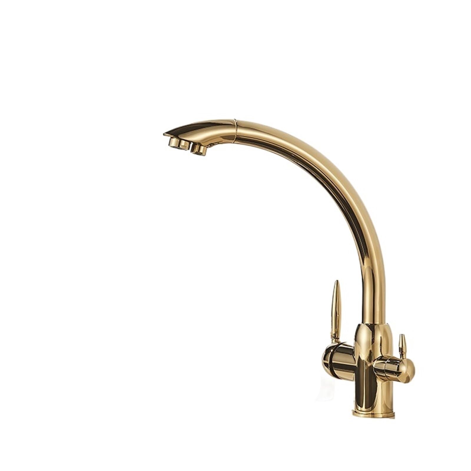 ZYCHSJXA Purified Kitchen Faucet Cold Handle Rotation Drinking Sink Mixer Tap Deck Mounted(Chrome)