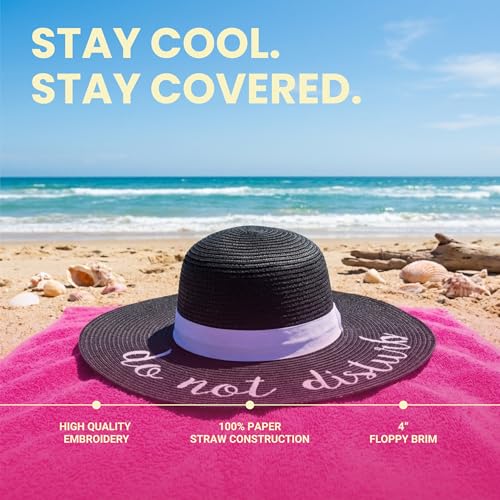 Sombrero de playa de paja para mujer, ala ancha miniatura 5