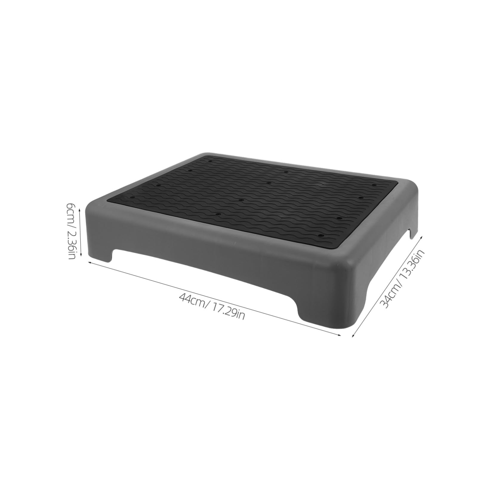 KICHOUSE Rutschfester Kunststoff Trittschemel 44x34cm für Senioren mit Ergonomischem Komfort als Fußhocker im Badezimmer und Badewanne