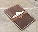 Handmade Front Pocket Minimalist Leather Folding Card Case Front Pocket Handicraft Card Package Wallet