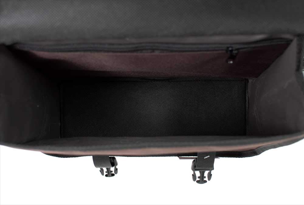 Classic CS - Sacoches Vélo Arrière Doubles pour Porte-Bagages - 26L (2x13L) Résistantes à l'eau, Couvercle Diagonal, Base Renforcée, Bandes Réfléchissantes (Marguerites Roses)