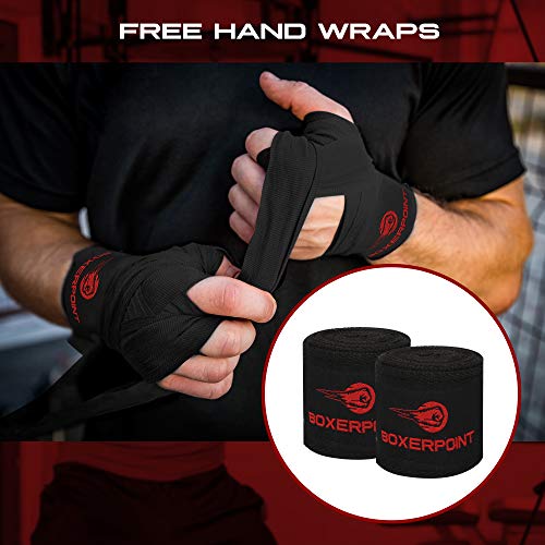 image for Boxerpoint Double End Punching Bag Kit | PU Leather, 2x41 Adjustable C