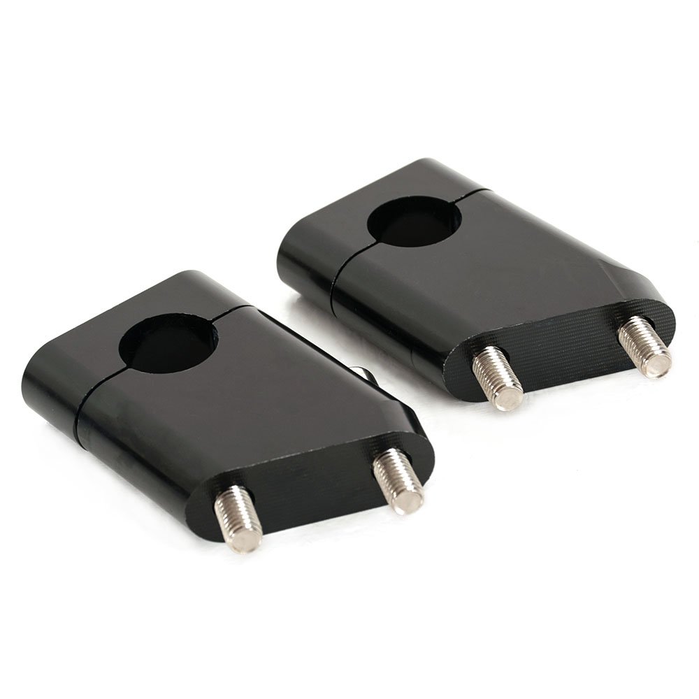 Motorcycle CNC Aluminum Handlebar Mount Brackets Riser Universal for 22mm Handlebar (Black)