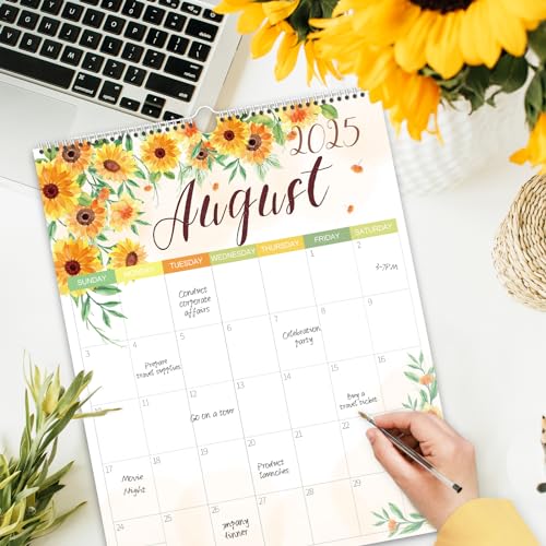 Guasslee Wall Calendar 2024-25, 2024 Wall Calendar, 19-Month Academic Wall Calendar From 2024 Jun - 2025 Dec, 14" X 11.5" Monthly Planner With Corner Protectors, Thick Paper For Home School Office - Image 5