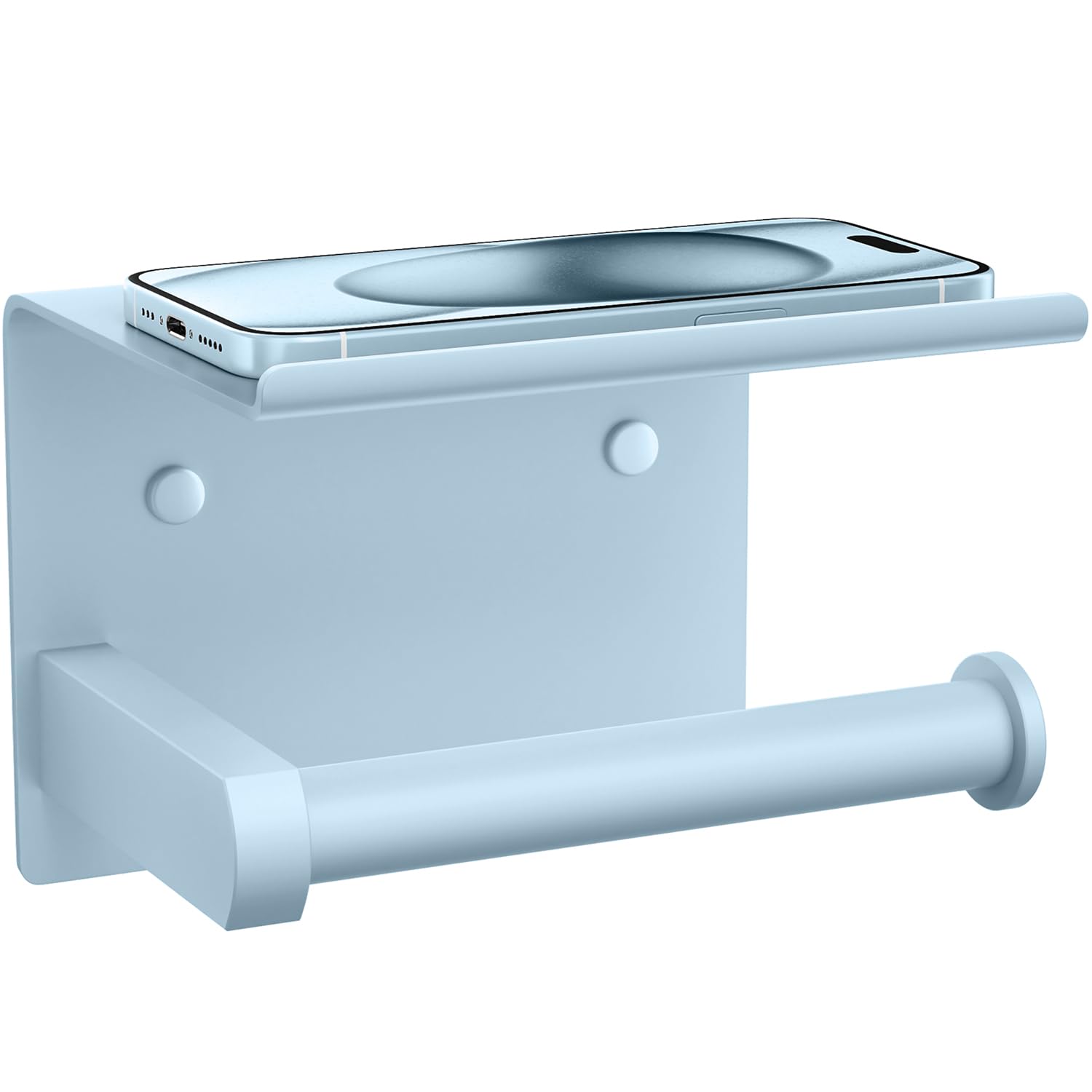 Toilet Paper Holder with Shelf Wall Mounted Toilet Paper Roll Dispenser