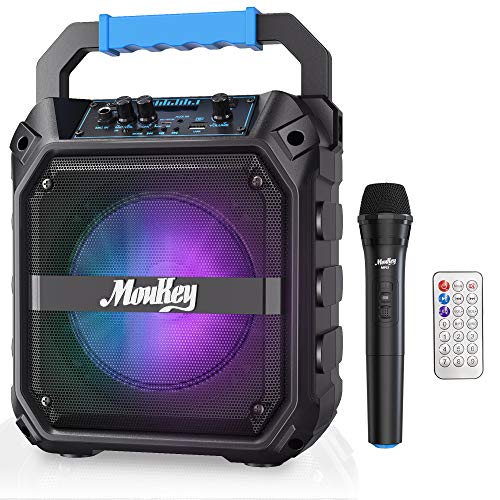 Moukey ポータブル スピーカー Bluetooth Amazon | Moukey ワイヤレスマイク スピーカーセット Bluetooth