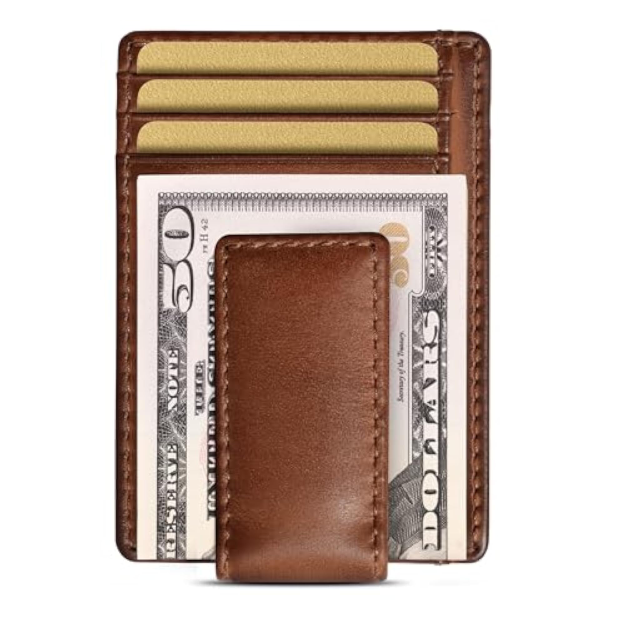 Carryall Men's Leather Money Clip Wallet