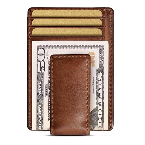 House of Jack Co. Carryall Slim Money Clip Wallet for Men, Strong Magnetic Clip, Front Pocket Wallet...
