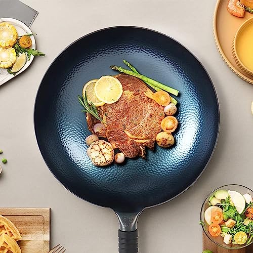 Wok de hierro tradicional con mango 34 cm miniatura 5