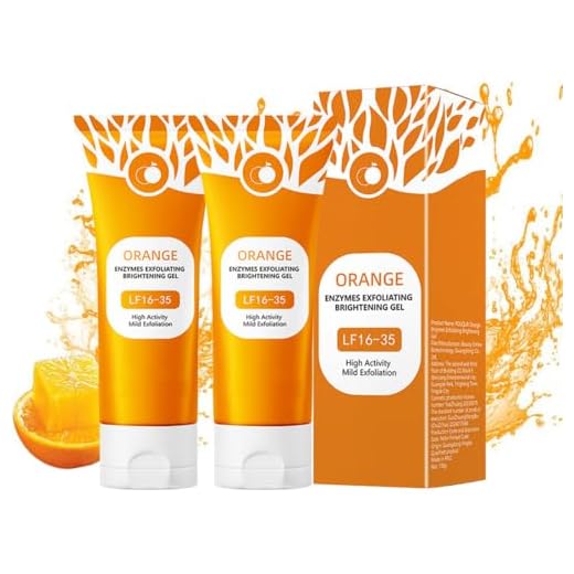 CWED 2 PCS Gel exfoliante de naranja natural, gel limpiador de cara naranja, gel exfoliante brillante, para la limpieza profunda de la cara.