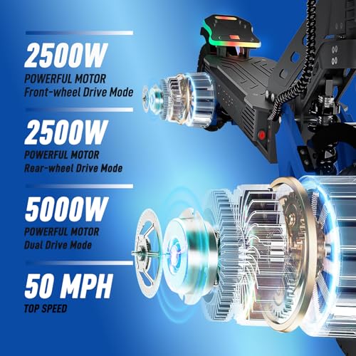 JUNLING Electric Scooter, 10000/5000/1600/1000W Dual Motor,