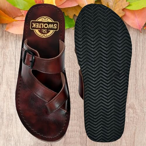 Image of Stylish Flip Flops and Slippers for Men | Comfortable & Lightweight Rubber Chappals Anti-Skid, Durable, Casual Footwear for Home & Outdoor Use (ALL-SWOLTEK-SL-96-SL-96-EPS-1221 PT)