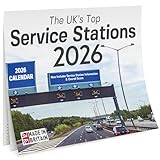 Funny Calendar 2026 – Service Station & Motorway Wall Calendar UK – Quirky Dull Man Style Novelty Gift, Funny Gifts for Men, Secret Santa Gift Idea or Stocking Filler