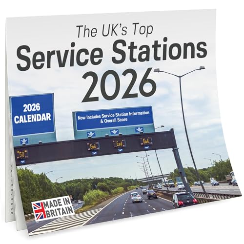 Funny Calendar 2026 – Service Station & Motorway Wall Calendar UK – Quirky Dull Man Style Novelty Gift, Funny Gifts for Men, Secret Santa Gift Idea or Stocking Filler