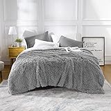 Lvylov Fuzzy Faux Fur Blanket King Size 90'' x 108'', Super Soft Warm Thick Chic Accent Fluffy Plush...