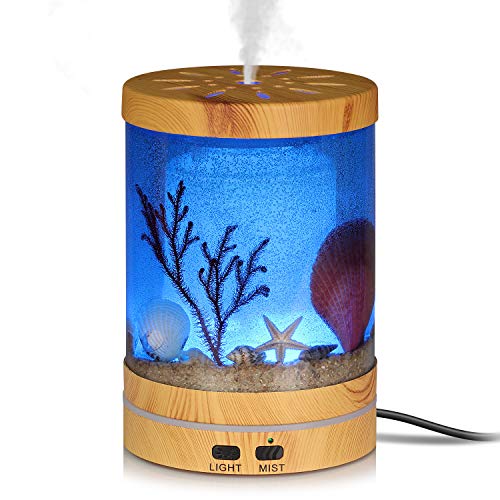 AIGOCEER Essential Oil Diffuser, 120ml Ocean Theme Diffusers for Essential Oils Ultrasonic Aroma