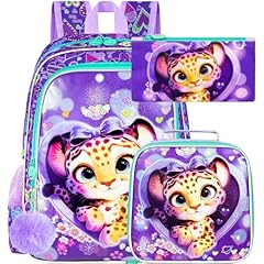 Glittering Uv Priting Heart Leopard Purple