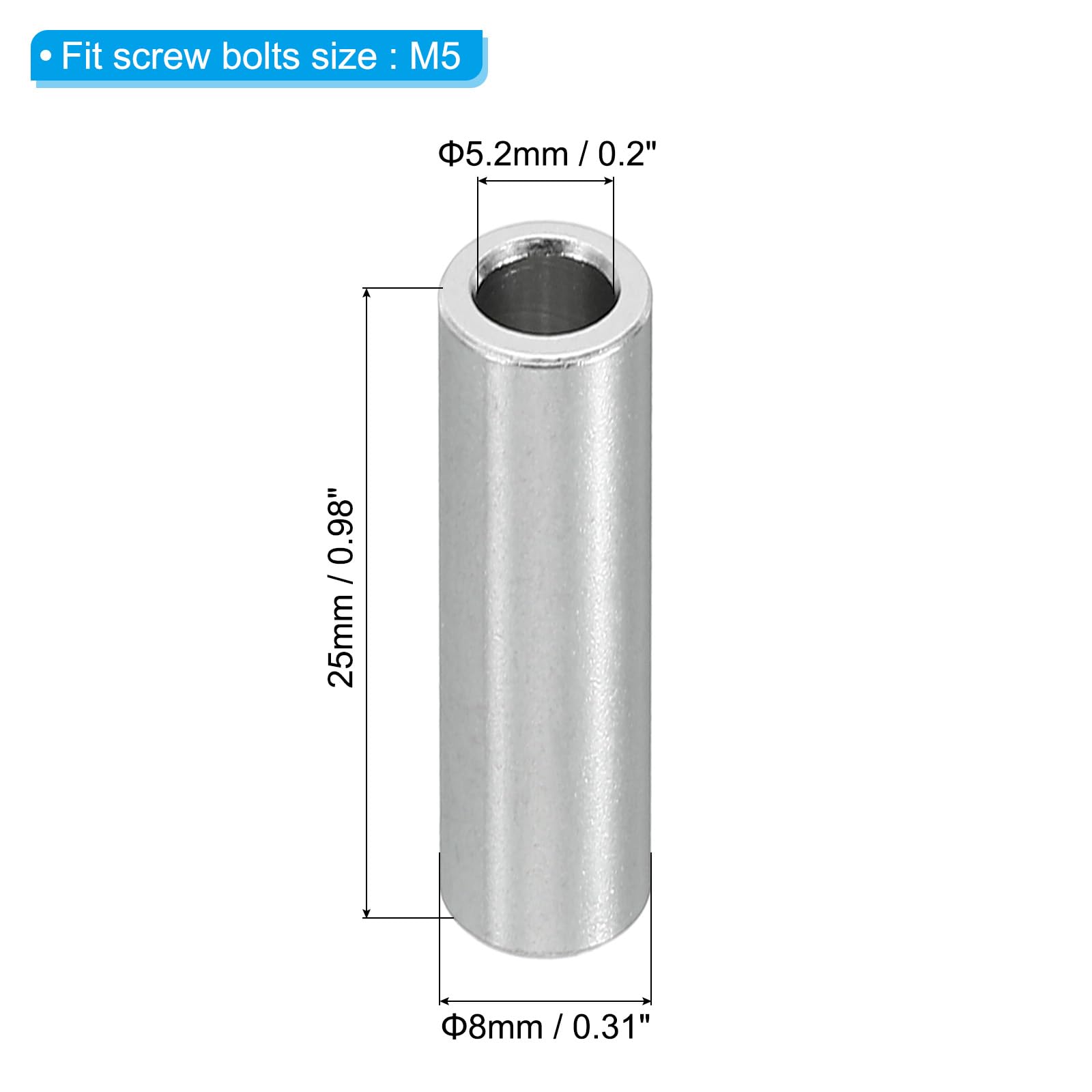 PATIKIL M5 Aluminum Spacers - Image 2