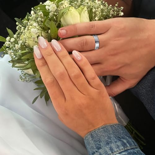 Personalized Tungsten Ring for Men 6mm/8mm Black Tungsten Carbide Engagement Wedding Band Brushed Matte Finish Customized Promise Ring Domed Comfort Fit Size 6-132