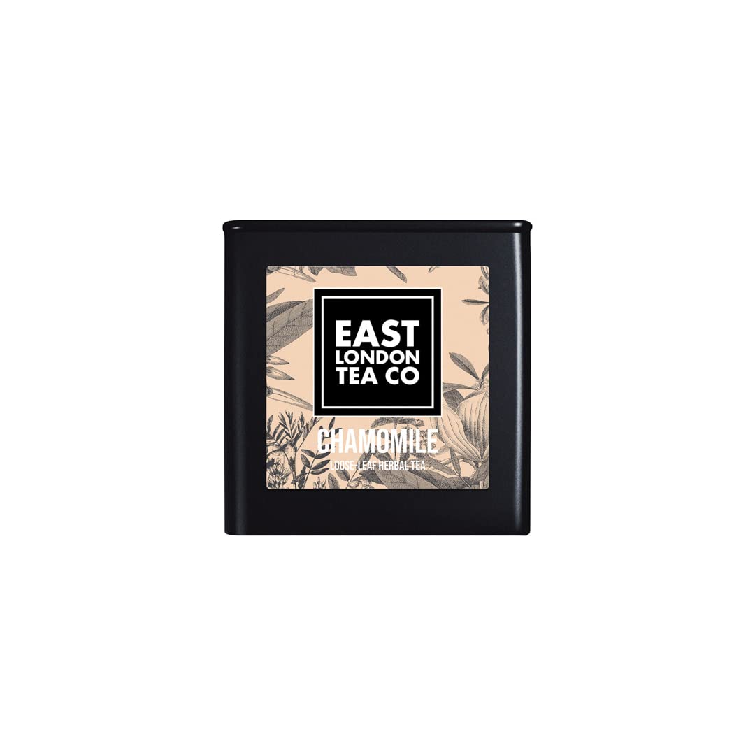 East London Tea Co. - CHAMOMILE Loose-Leaf Herbal Tea | Helps with Bloating & Digestion | Sleep Inducing Properties | 100% natural ingredients (40g Tin)