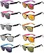 New Retro Vintage Two -Tone Sunglasses Smoke and Mirror Lens (10_Pairs - Smoke_Mirror, Smoke) OWL.