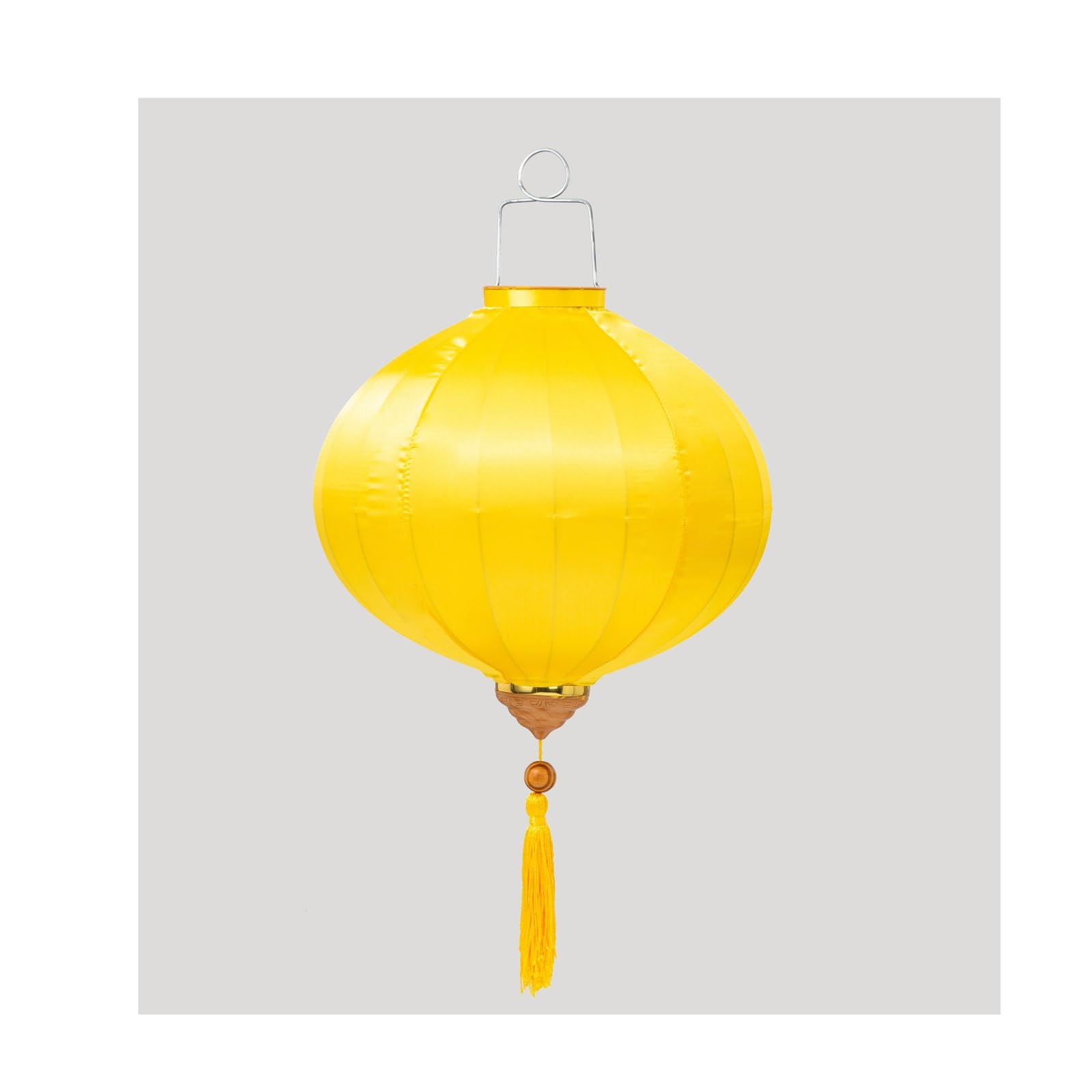 Asian Lantern, 12inch/30cm Chinese Silk Lantern Traditional Solid Color Round Hanging for Outdoor Garden Wedding Party Festival Decoration(Yellow)