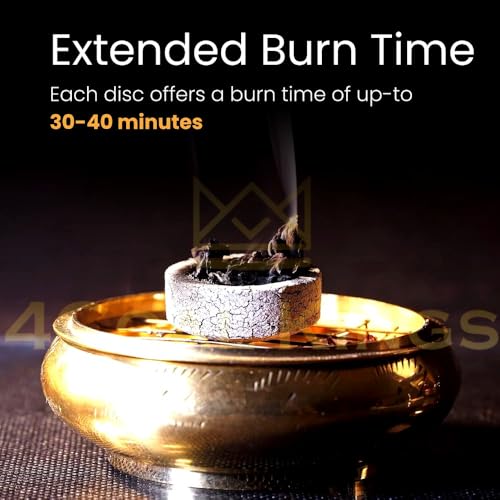 Image of Coal for Dhoop - Odourless Charcoal for Dhoop Lasts for More Than 45 Minutes - Charcoal Discs of 33 mm Size ((Pack of 3 Roll (30 DISC))