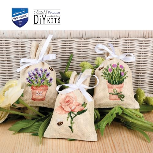 Kit Point de Croix Complet Cadeau DIY Idéal Ensemble Broderie 3 Sachets - 5