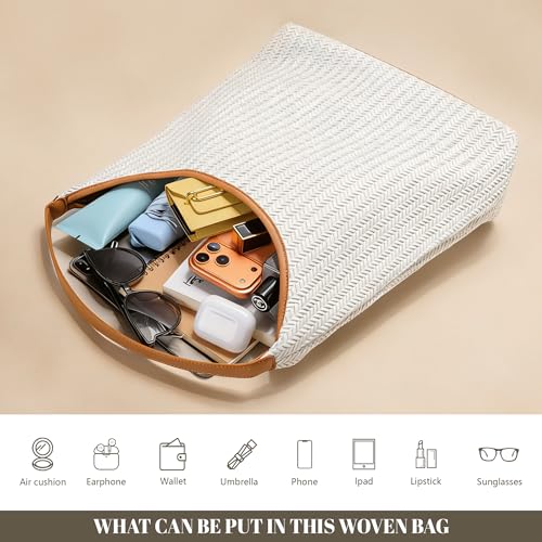 Bolso Tote Tejido Trenzado Para Mujer miniatura 5