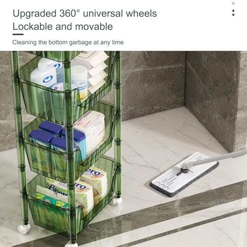 Carrello Multiuso a 2/3/4 Ripiani con Ruote, Organizer e ripiano per Il Bagno, Soluzione di stoccaggio Versatile per Soggiorno, Cucina, Bagno e spazi ristretti.