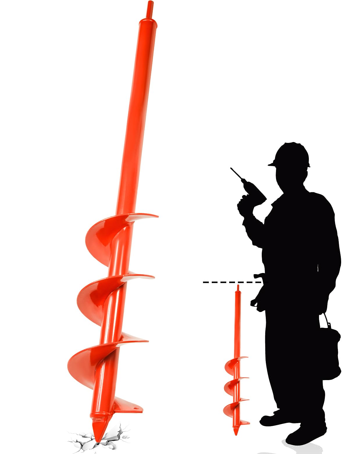 4x25" Upgraded Auger Drill Bit for Planting,Extanded Length Garden Auger Drill Bit for 3/8" Hex Drive Drill,Garden Spiral Hole Drill Planter for Bulb Planting, Bedding Plants, Umbrella Holes