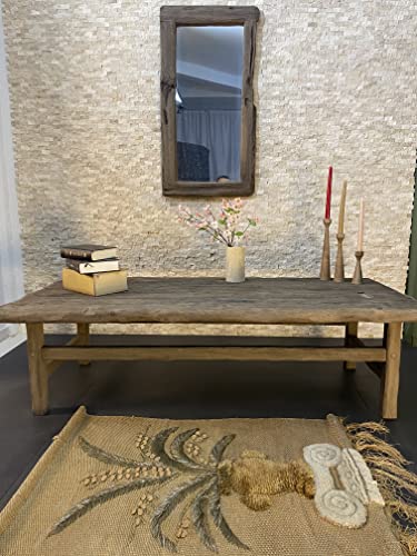 Round/Rustic/Square Coffee Table-Walnut Live Edge Wood Sofa Small Or Unique Solid Wooden Side Farm House Tables Lover Minimalist (63, X-Large) #TOP2