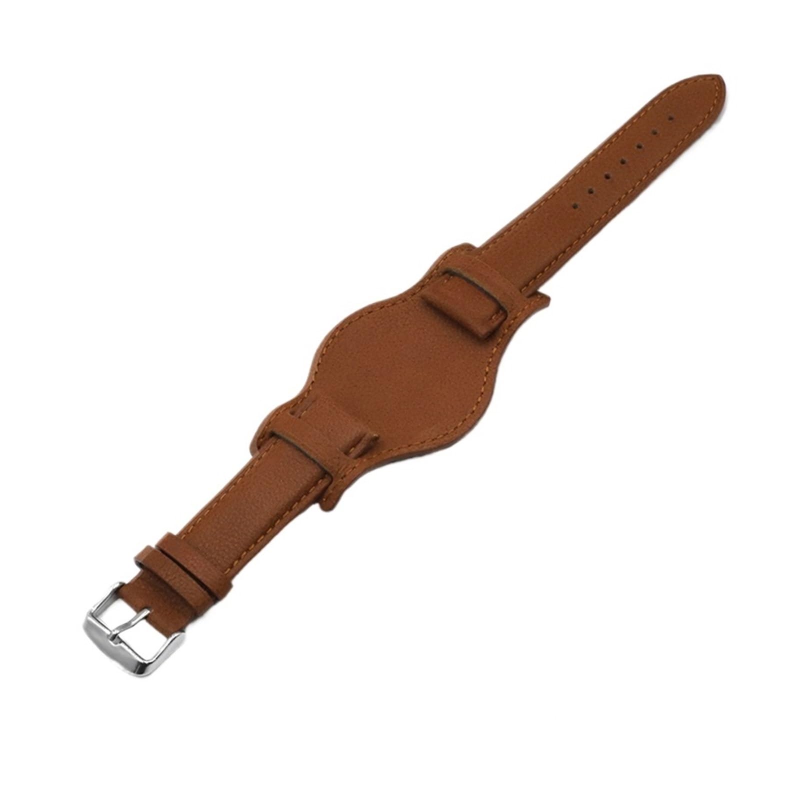 Klassische 70er Jahre Leder Uhrenarmband Ersatzband Vintage Retro Echtleder Uhrenarmband 18 20 22mm (Coffee,18mm)