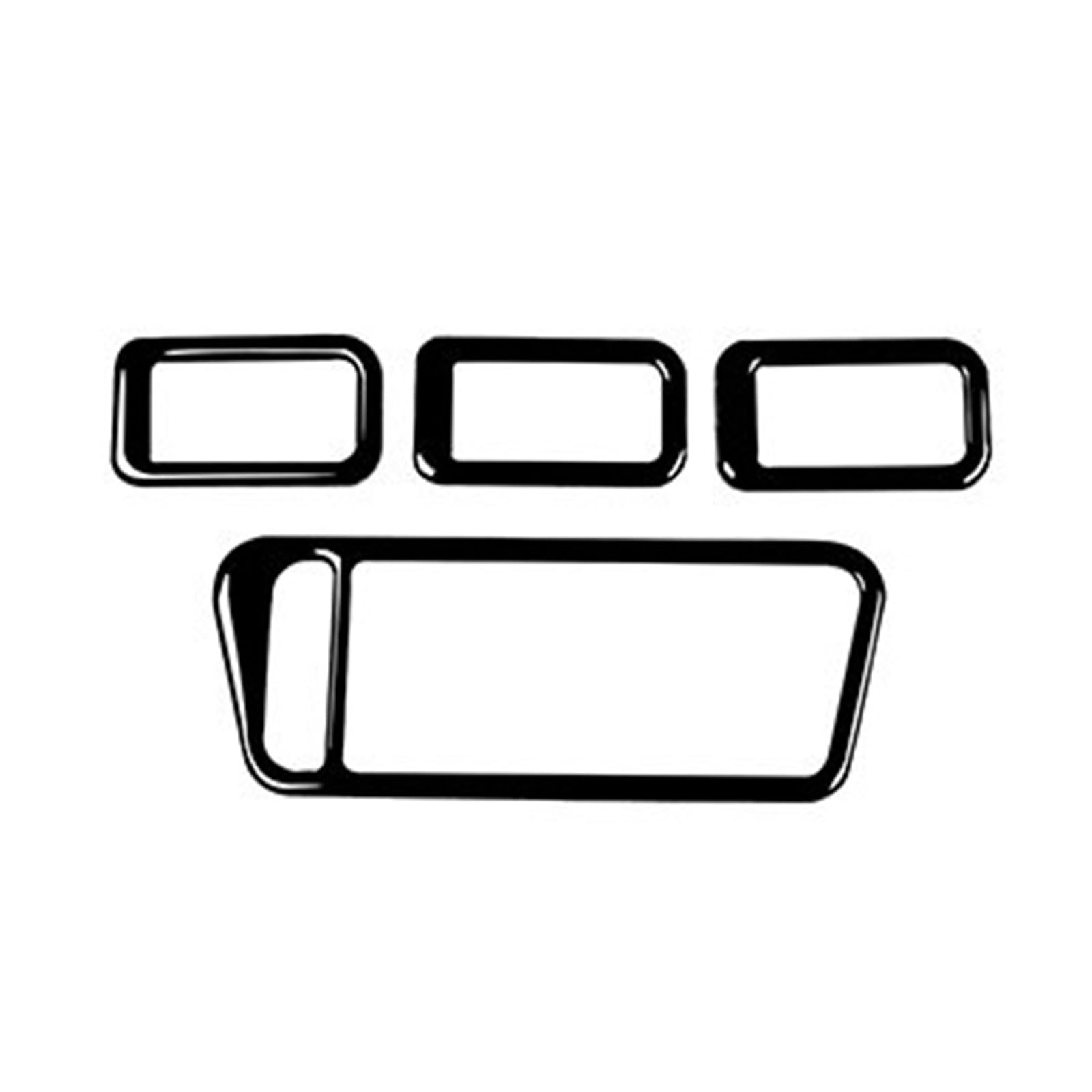 for VW for Golf 7 for GTI Mk7 2013 2014 2015 2016 2017 Window Lift Control Panel Sticker Car Interior Mouldings(LHD Black)