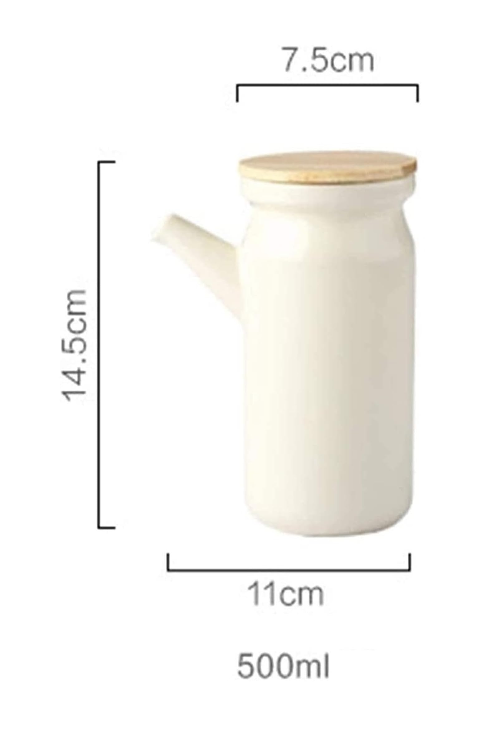 Dispensador de Aceite, Botella dispensadora de Aceite de Oliva, aceitera y vinagrera, 500 ml - Dispensador de Aceite y vinagre de cerámica Home Essentials