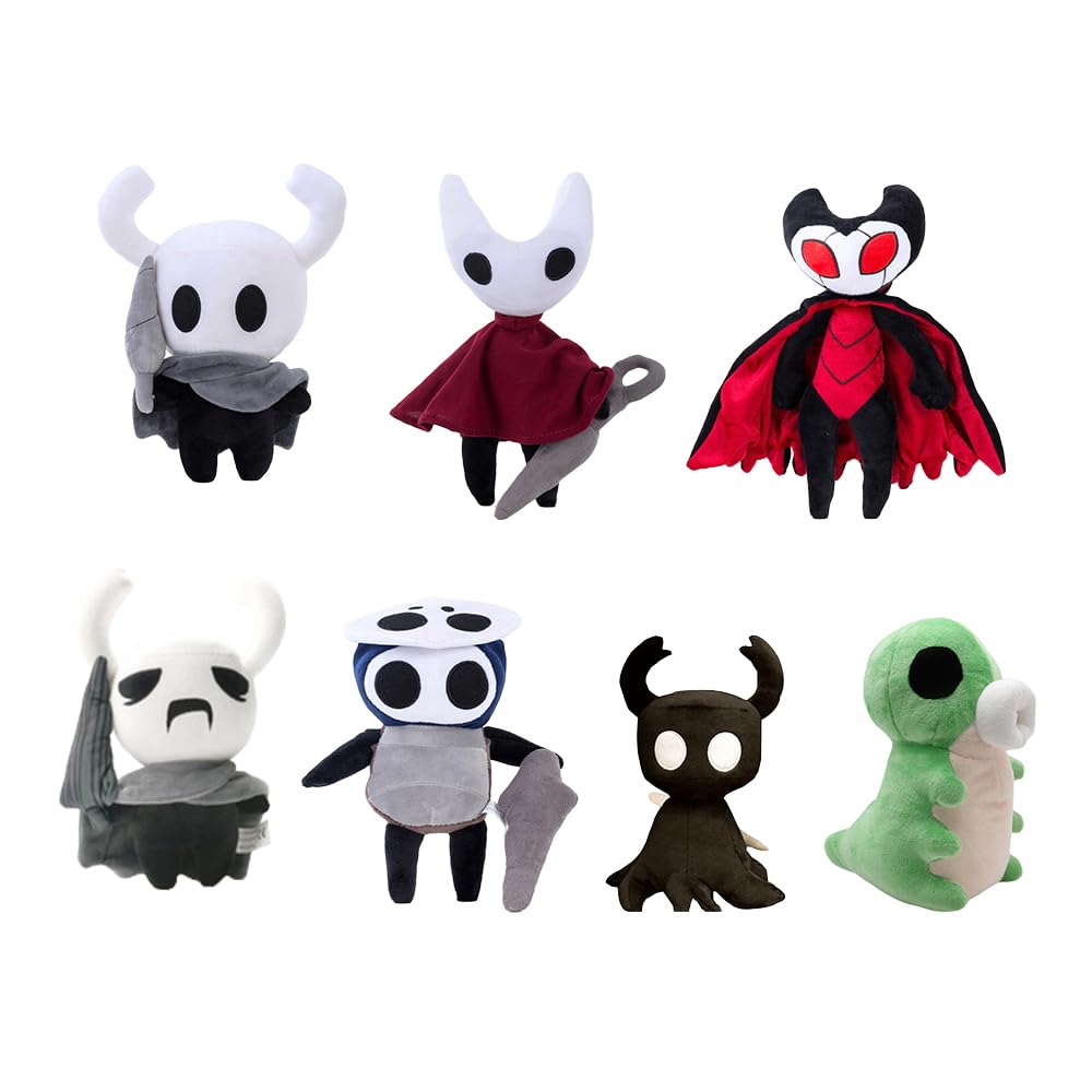 Zhongkaihua 7PCS Hollow Plush Anime Hollow Silksong Figure Soft Stuffed Pillow Throw Sofa Bedroom Home Decorations Collectibles Gifts