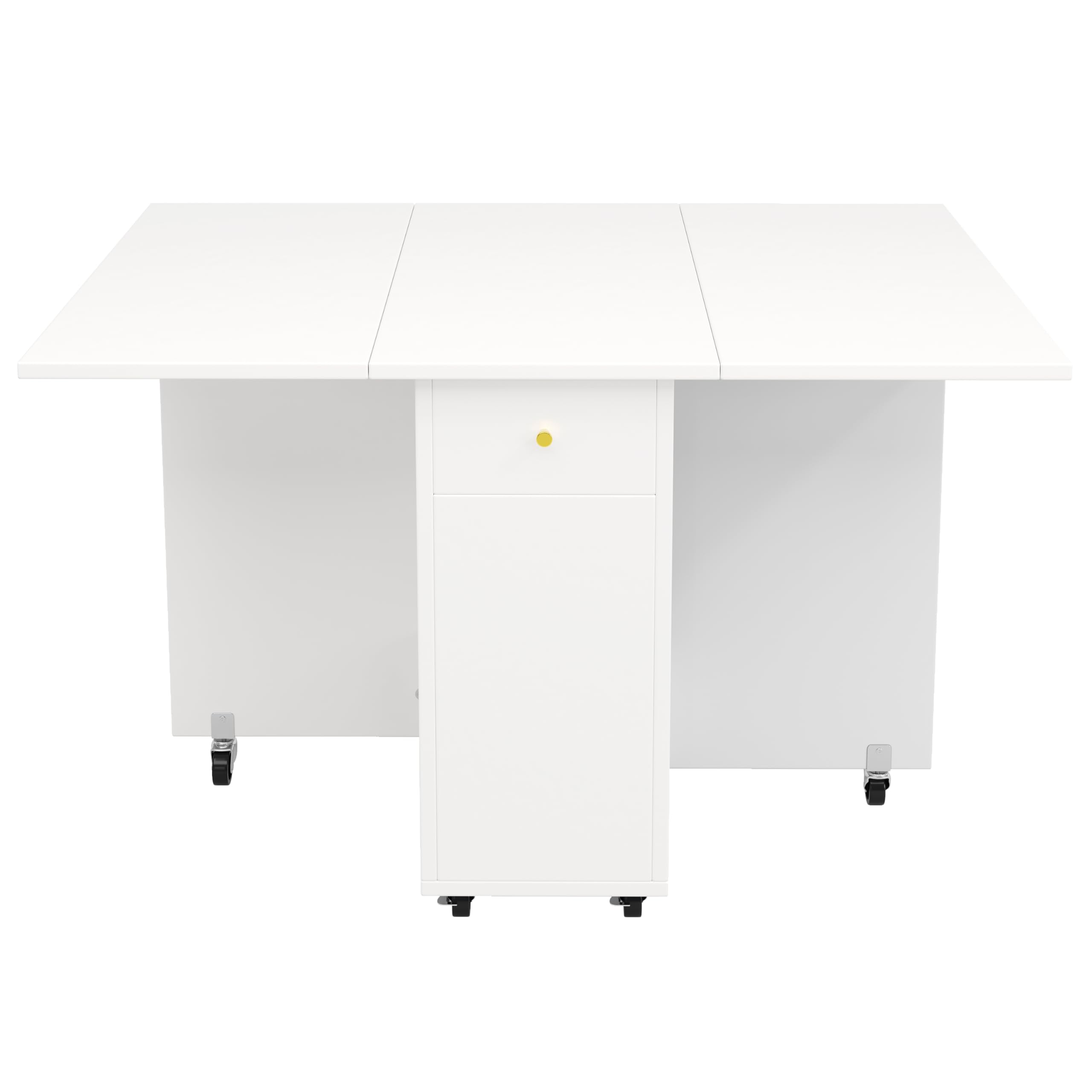 Îlot de Cuisine Mobile avec Plateau Rabattable,Table à Manger Pliante 2-en-1 et Coffret de Buffet,2 Tiroirs,3 Portes,6 étagères,Meuble de Rangement pour Salon,Salle à Manger