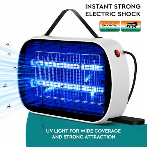 Image of Electric Mosquito Killer, Fly Insect Killer Machine, Insect Bug Zapper,Fly Catcher and Trap Killer LED Lamp for Restaurants,Home,Office,Bedroom (Light Grey)