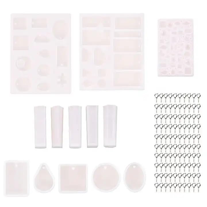 EZ Living Silicone Jewelry Making Tool Set | DIY Casting and Jewellery Mould Handling Tools | Lightweight Durable Accessories for Resin Art Craft Projects (3 Pieces)
