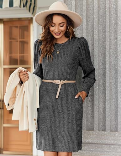 Image of Zeagoo Women Fall Winter Dress Knitted Pullover Dresses